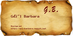 Gál Barbara névjegykártya